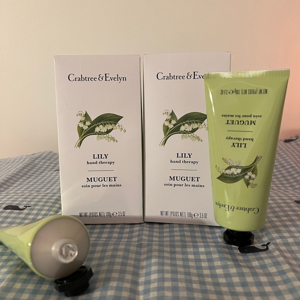 2* Crabtree Evelyn Lily Hand Cream 100g/3.5oz.
